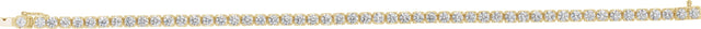 14K Gold Round Natural Diamond Line Bracelet – 1.9-2.9mm Stones - Yellow Gold - view 3