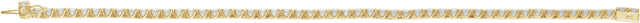 14K Gold Round Natural Diamond Line Bracelet – 1.9-2.9mm Stones - Yellow Gold - view 4