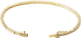 14K Gold Round Natural Diamond Bezel-Set Line Bracelet – 1.35-2.2mm Stones - Yellow Gold - view 2