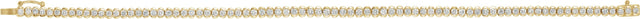 14K Gold Round Natural Diamond Bezel-Set Line Bracelet – 1.35-2.2mm Stones - Yellow Gold - view 3