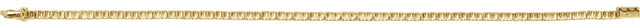 14K Gold Round Natural Diamond Bezel-Set Line Bracelet – 1.35-2.2mm Stones - Yellow Gold - view 4