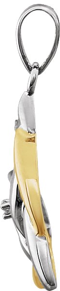 14K Gold Round Natural Diamond Celtic-Inspired Pendant - view 2