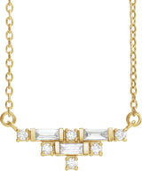 14K Gold Art Deco Necklace - Yellow Gold