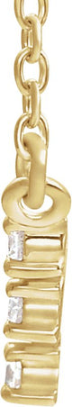 14K Gold Art Deco Necklace - Yellow Gold - view 2