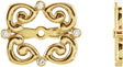 14K Gold Natural Diamond Vintage-Inspired Earring Jackets II - Yellow Gold