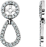 Platinum Natural Diamond Accented Earring Jackets