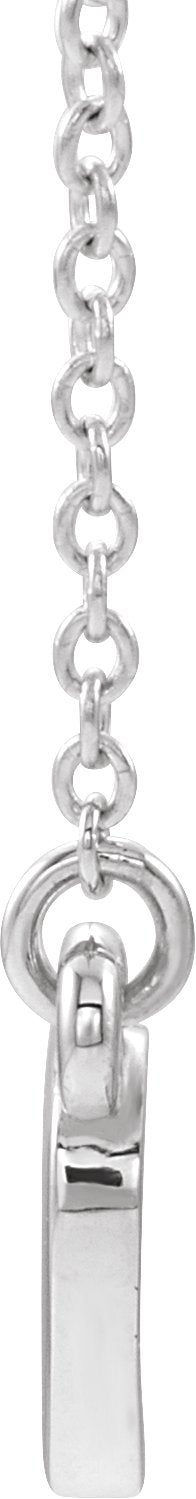 14K Gold Round Natural Mozambique Garnet Heart Necklace - White Gold - view 2