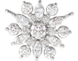 14K Gold Round Lab-Grown Diamond Vintage-Inspired Necklace - White Gold