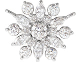 Platinum Round Natural Diamond Vintage-Inspired Necklace