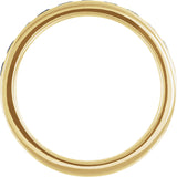 14K Gold Round Natural Blue Sapphire Channel-Set Eleven-Stone Anniversary Band – 2.5mm Stones - view 2
