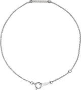 14K Gold Round Natural Diamond Accented Bar Bracelet – 12.7x2.3mm - White Gold