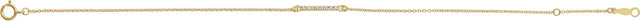 14K Gold Round Natural Diamond Accented Bar Bracelet – 12.7x2.3mm - Yellow Gold - view 2