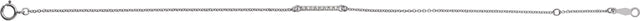 Platinum Round Natural Diamond Accented Bar Bracelet - view 2