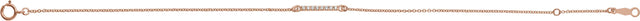 14K Gold Round Natural Diamond Accented Bar Bracelet – 12.7x2.3mm - Rose Gold - view 2