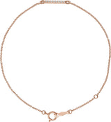 14K Gold Round Natural Diamond Accented Bar Bracelet – 12.7x2.3mm - Rose Gold
