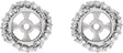 Platinum Natural Diamond Halo-Style Earring Jackets V
