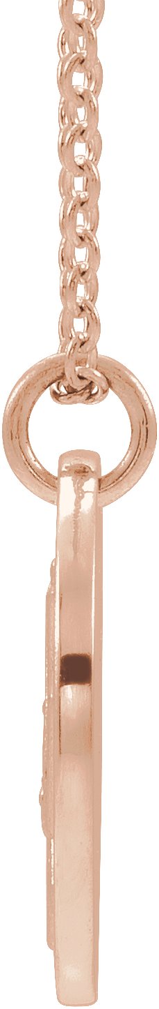 14K Gold Lotus Necklace or Pendant - Rose Gold - view 2