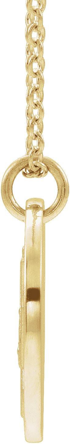 14K Gold Lotus Necklace or Pendant - Yellow Gold - view 2