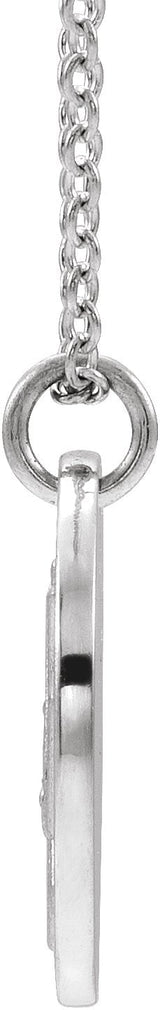 14K Gold Lotus Necklace or Pendant - White Gold - view 2
