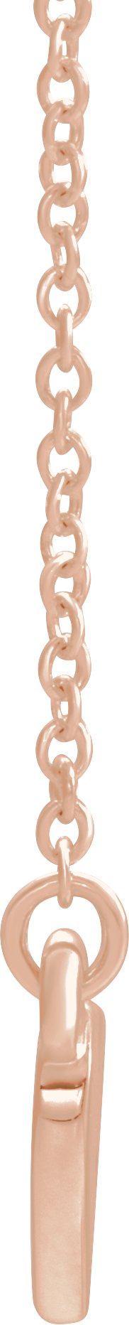 14K Gold Round Natural Aquamarine Heart Necklace - Rose Gold - view 2
