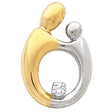 14K Gold Accented Motherhood Slide Pendant