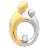 14K Gold Accented Motherhood Slide Pendant