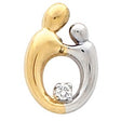 14K Gold Accented Motherhood Slide Pendant – 14.75x10mm