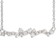 Platinum Scattered Bar Necklace
