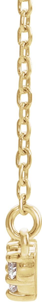 14K Gold Scattered Bar Necklace - Yellow Gold - view 2