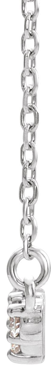Platinum Scattered Bar Necklace - view 2