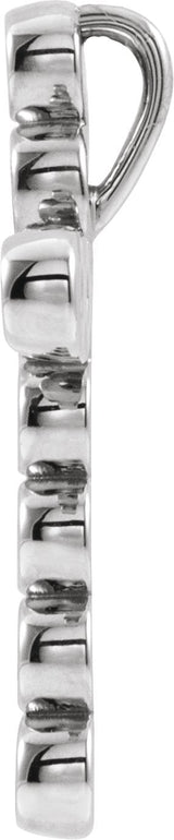 Platinum Round Natural Diamond Bezel-Set Cross Necklace or Pendant – up to 1/4 CTW - view 2