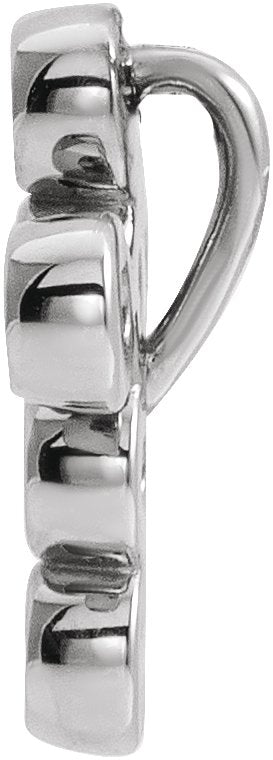 Platinum Round Natural Diamond Bezel-Set Cross Necklace or Pendant – up to 1/4 CTW - view 2