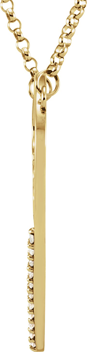 14K Gold "Mom" Heart Necklace - Yellow Gold - view 2