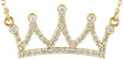 14K Gold Crown Necklace - Yellow Gold