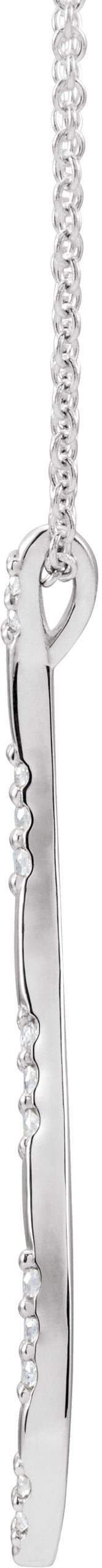 Platinum Freeform Bar Necklace or Pendant - view 2