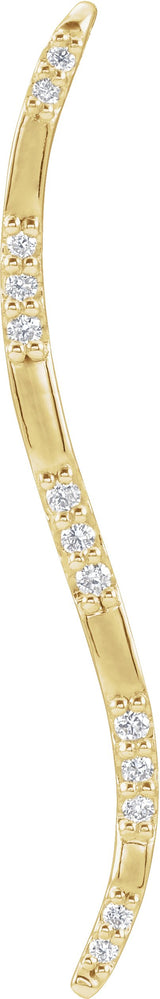 14K Gold Freeform Bar Necklace or Pendant - Yellow Gold