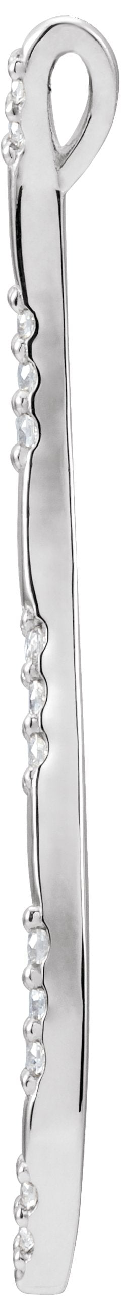 Platinum Freeform Bar Necklace or Pendant - view 2