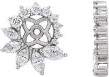 Platinum Natural Diamond Accented Earring Jackets II