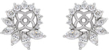 Platinum Natural Diamond Accented Earring Jackets II - view 2