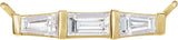 14K Gold Three-Stone Bar Necklace - Yellow Gold