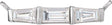 14K Gold Three-Stone Bar Necklace - White Gold