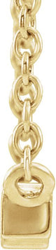 14K Gold Three-Stone Bar Necklace - Yellow Gold - view 2