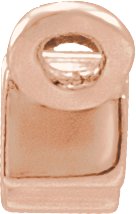 14K Gold Three-Stone Bar Necklace - Rose Gold - view 2
