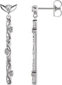 Platinum Round Natural Diamond Vintage-Inspired Earrings