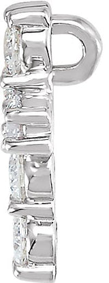 Platinum Round Natural Diamond Cross Necklace or Pendant – up to 1 3/8 CTW - view 5