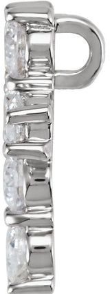 Platinum Round Natural Diamond Cross Necklace or Pendant – up to 1 3/8 CTW - view 5