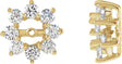 14K Gold Natural Diamond Halo-Style Earring Jackets VII - Yellow Gold