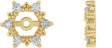 14K Gold Natural Diamond Halo-Style Earring Jackets III - Yellow Gold