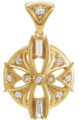 14K Gold Vintage-Inspired Necklace or Pendant - Yellow Gold