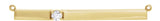 14K Gold Round Lab-Grown Diamond Engravable Accented Bar Necklace - Yellow Gold